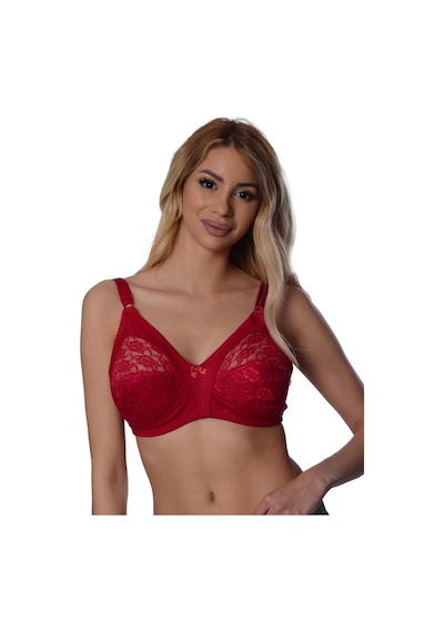 Bordo Dantelli Toparlayıcı Sütyen - 503 Bordo
