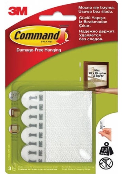 2 Adet 3M Command 17202 Küçük Boy 1.3Kg Iz Bırakmayan Cırt Bant