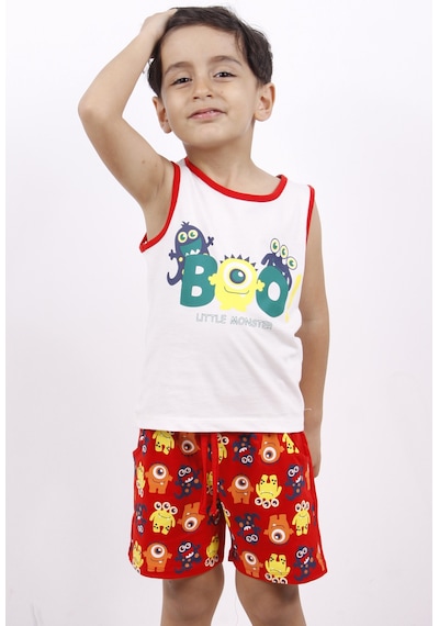 Toontoy Erkek Çocuk Boo Baskılı Şortlu Takım Ekru Toontoy Erkek Çocuk Boo Baskılı Şortlu Takım Ekru
