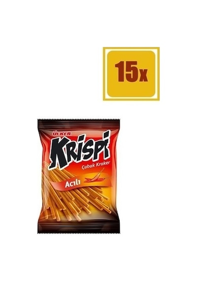 Ülker Krispi Acılı Çubuk Kraker 15 x 43 G