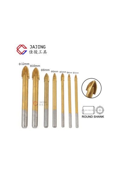 Merttools Cam Fayans Mermer Granit Seramik Porselen Yuvarlak Delik Delme Panç Seti Elmas Uç 7 Parça
