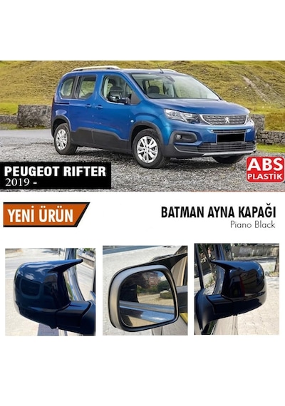 Peugeot Rifter Yarasa Ayna Kapağı Batman Parlak Siyah Piano Black