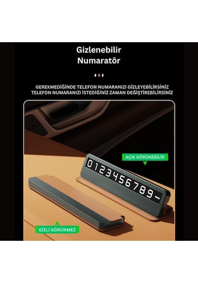 Polham Araç İçi Geçici Park İçin Telefon Numaratörü, Forforlu Açılıp Kapanabilen Premium Numara