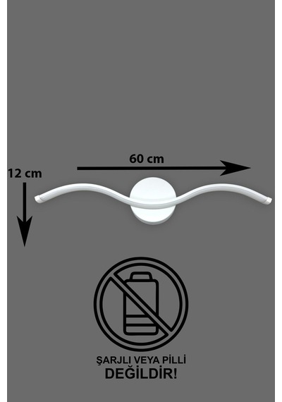 Wave Modern Tasarım Beyaz Renk Gün Işığı Ledli Banyo - Mutfak... Beyaz