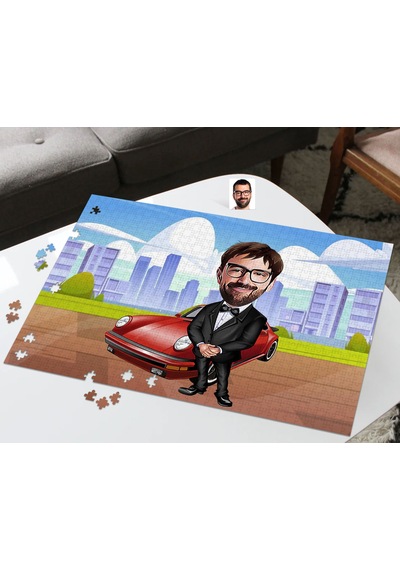 Bk Gift Kişiye Özel Baba Tasarımlı 1000 Parça Profesyonel Puzzle-9, 1000 Puzzle, Arkadaşa Hediye