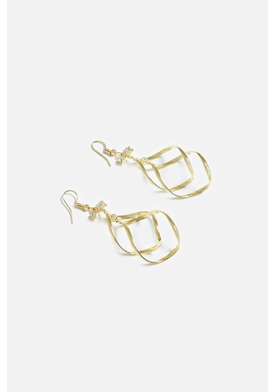 Akışkan Sallantı Küpe Gold