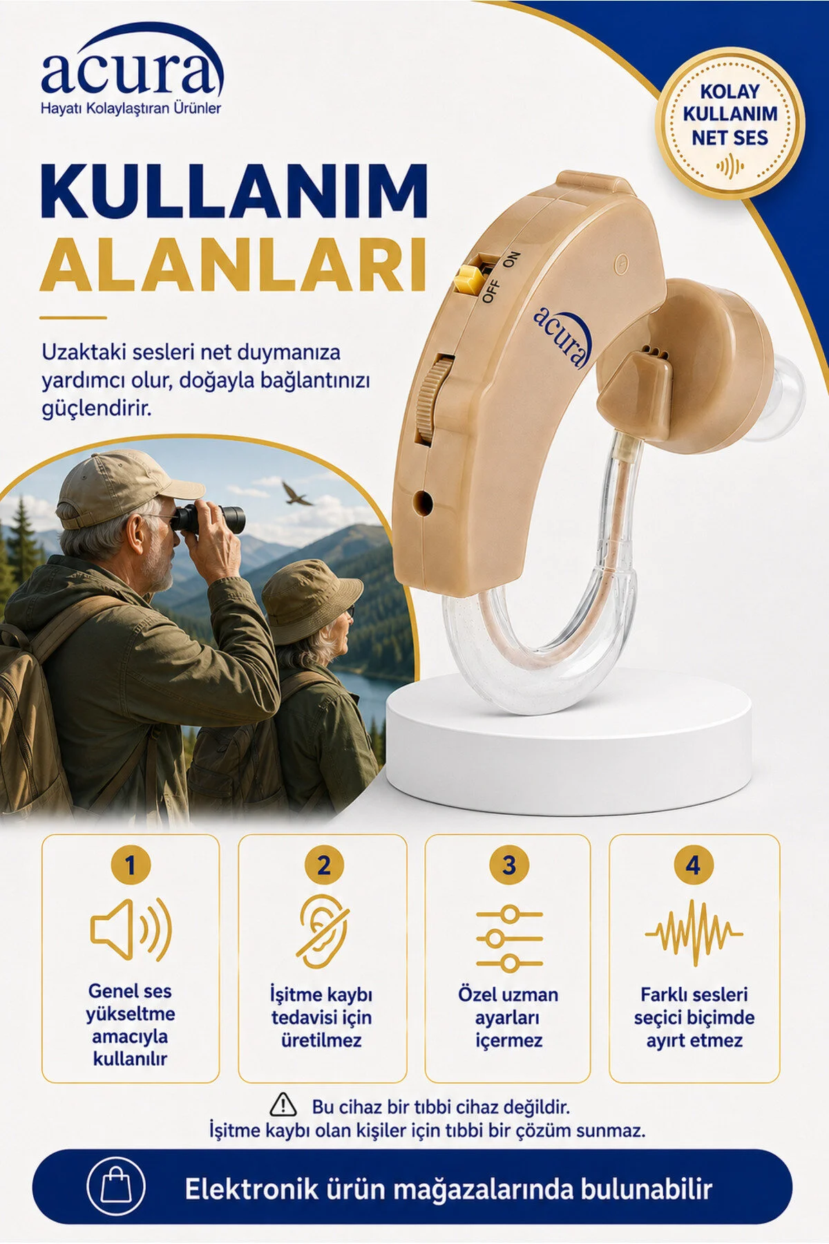 Ses Yükseltici Kulaklık