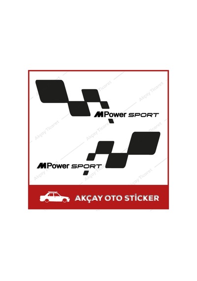 Bmw Mpower Sticker (Takım Set) Bmw Sticker M Power Oto Sticker