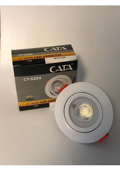 Cata 5 Watt Akik Led Armatür Ct-5204 Beyaz Işık Beyaz