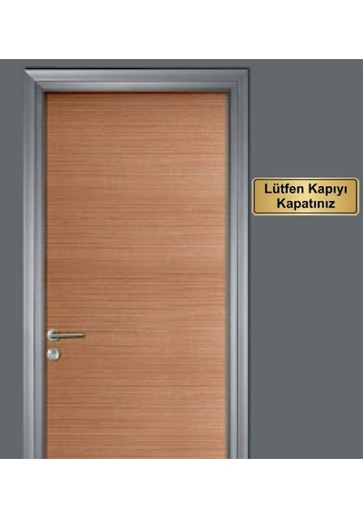 10X20 Cm Lütfen Kapıyı Kapatınız Yazılı Metal Yönlendirme Levhası