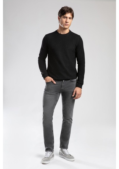 Lee Cooper Newdiagonal Erkek O Yaka Sweatshirt Siyah-20952 Siyah