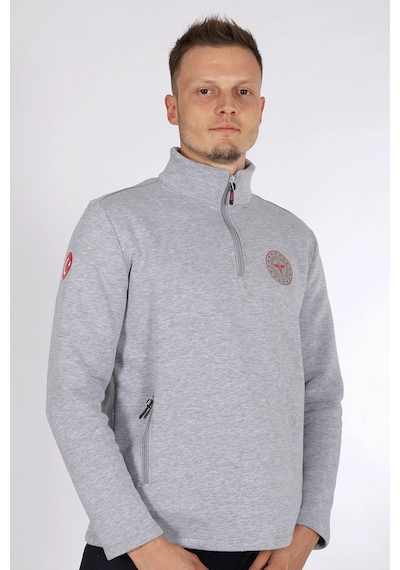 Gri 112 Acil Sağlık Kışlık Yarım Fermuar Balıkçı Yaka Sweatshirt Unisex
