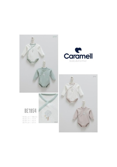 Caramell %100 Pamuk Hello Forest 2'li Bebek Body Crml.be1954 Yeşil