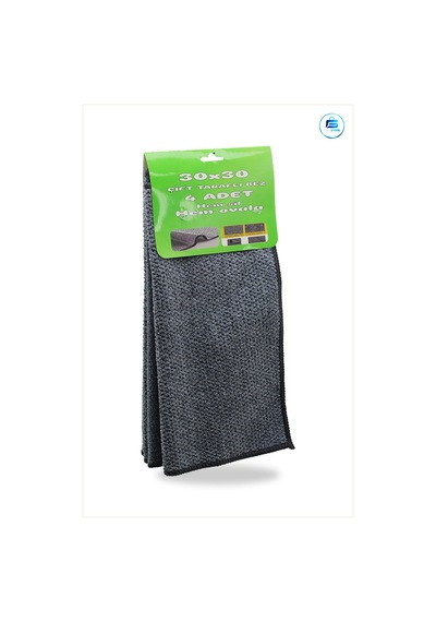 Temizlik Bezi Çift Taraflı Mikrofiber Aşındırıcı Bez 30x30 Cm 4 A Çok Renkli