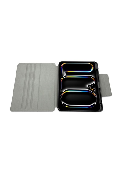 Apple Uyumlu iPad Pro 11 2024 Raptic Spin Detachable Folio Pu Ayrılabilir Kalem Bölmeli Standlı Kılıf Siyah