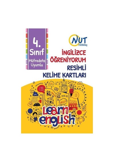 4.Sınıf İngilizce Öğreniyorum - Resimli Kelime Kartları -  Nut Publishing