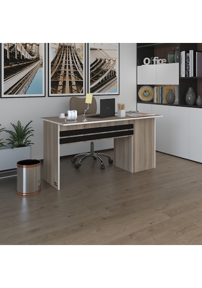Kenzlife Ofis Masası Kamikaze Crd Sol 75 140 80 Kilitli Kapaklı Dolap Şeritli Bilgisayar Çalışma Masası