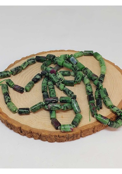 Bileklik Boy Anyolit Rubizoit- Rubyzoisit Taşı 6.5x13mm Yarım Dizi 49928 18cm Uzunluğundadır Çok Renkli