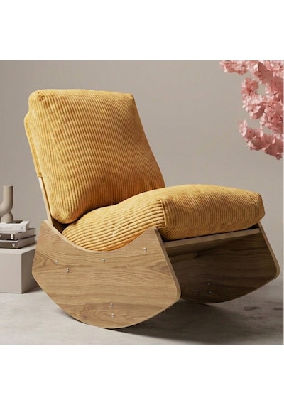 Comfort Sallanır Koltuk Tv Koltuğu Sallanan Berjer Sandalye Sarı