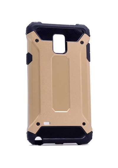 Kilifone - Galaxy Uyumlu Note 4 Uyumlu - Kılıf Çift Katman Zırh Tank Crash Military Kapak - Gold - T2476 Gold