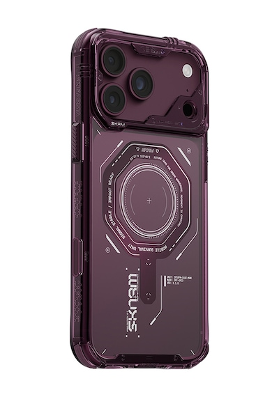 Apple Uyumlu iPhone 18 Pro Max Uyumlu Kılıf Skinarma M-safe Şarj Özellikli Airbag Tasarımlı Magma Kapak Bordo