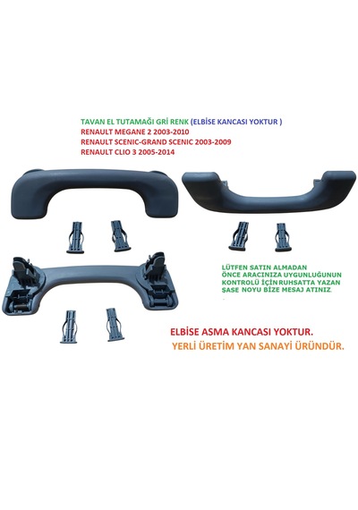 Renault Megane 2 Scenic Clio 3 Tavan El Tutamağı