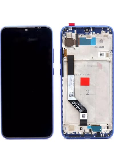Xiaomi Redmi Note 7 Uyumlu Çıtalı Lcd Ekran Dokunmatik Mavi