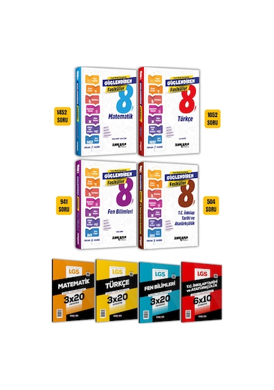 8. Sınıf Lgs Güçlendiren Matematik Türkçe Fen Bilimleri İnkılap Konu Anlatımlı Soru Bankası Fasikül Ve Branş Deneme Seti