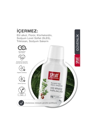 Splat Professional Enamel Shine Ağız Çalkalama Suyu Gargara 275 ML
