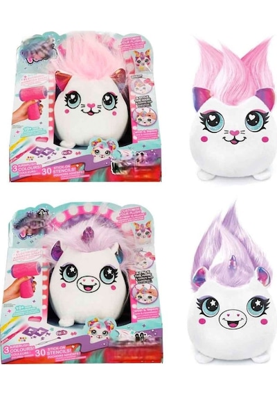 45541 Hobi Set Aırbrush Plush Haır Iffıc Squıshy Bo 2a Beyaz