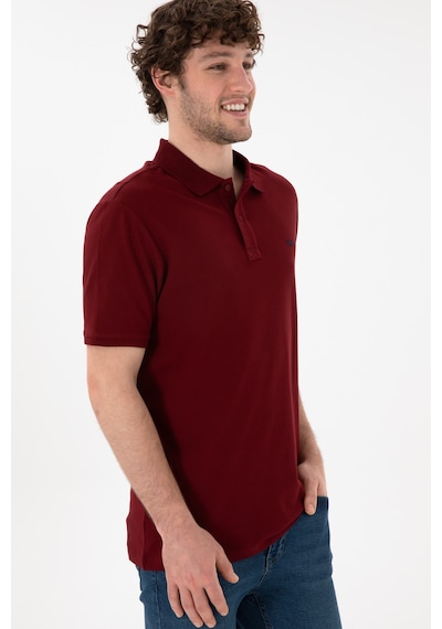 U.S. Polo Assn. Erkek Regular Fit Polo Yaka Bordo Basic Tişört 50306007-VR014 U.S. Polo Assn. Erkek Regular Fit Polo Yaka Bordo Basic Tişört 50306007-VR014