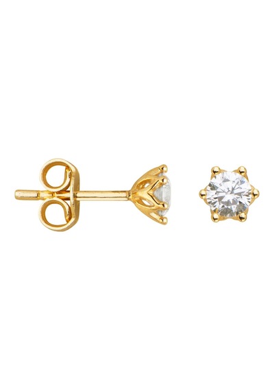 Goldkupe 14 Ayar Tektaş Altın Küpe 0,90 Gr-1236