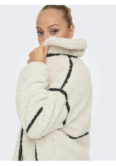Only 15322440 Onlparıs Teddy Jacket Whıte Sand Kadın Mont Beyaz