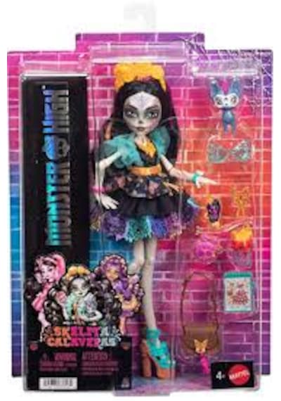 Monster High Ana Karakter Bebekler Hpd53 - Siyah Elbiseli Skelita Calaveras Jhk34 Çok Renkli