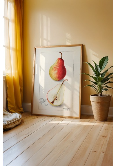 Doğal Sofra Dalgası Ahşap Çerçeveli Poster Tablo 125