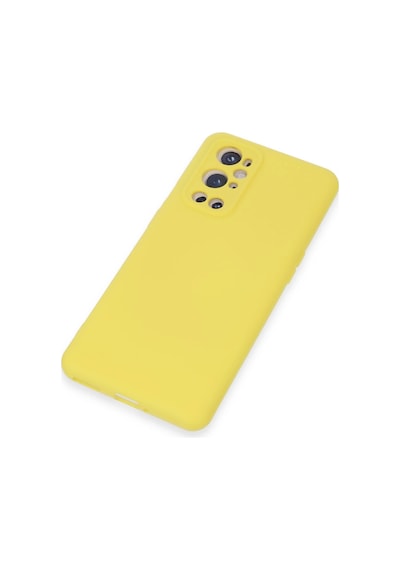 Newface - 676 - One Plus 9 Pro Kılıf Nano İçi Kadife Silikon - Csmo-tex - - Sarı