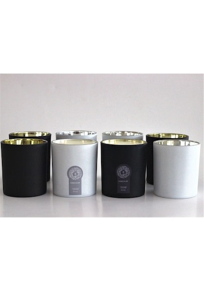 Kokulu Mum 250G Soya Home In Joy Beyaz-Silver Renk 8X9Cm Cam