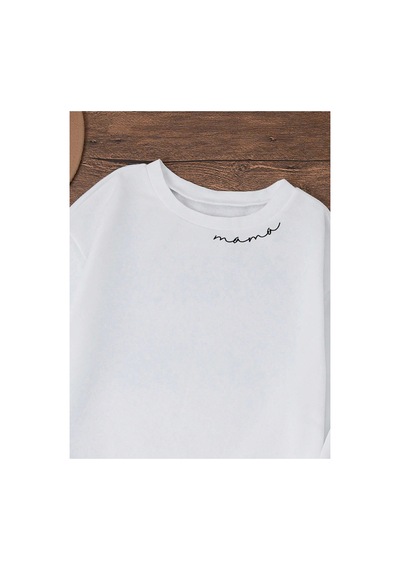 Tarzsokak Unisex Kadın/erkek Harfli Ve Kalp Grafikli Sweat Beyaz