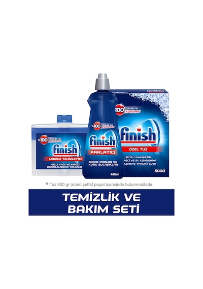 Finish Bulaşık Makinesi Temizleyici 250 ML + Tuzu 500 G + Parlatıcı 400 ML