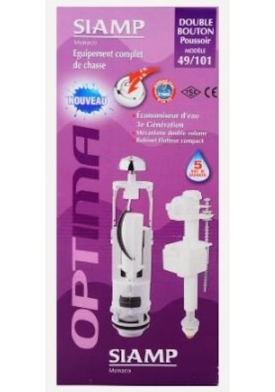 Tema Siamp 49/101 Optima 3/6 Lt Çift Kademeli Rezervuar İç Takım Beyaz