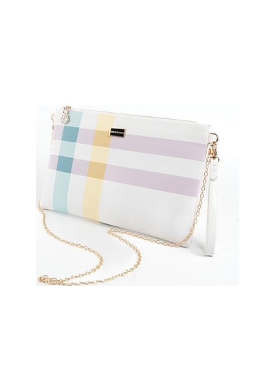 Silver Polo Sp1034 Kadın Portföy & Clutch Ekose Lila-pembe
