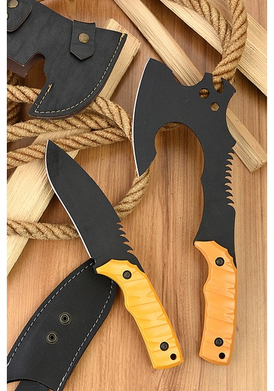 Senbang 2 Li Outdoor Balta Bıçak Set Kamp Baltası Şef Bıçağı Budama Baltası