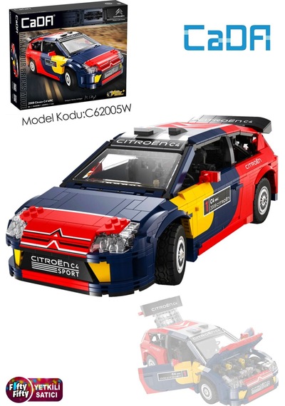 Cada Citroen C4 Wrc 2008 -c62005w 1569 Parça Profesyonel Oyuncak Yapım Seti