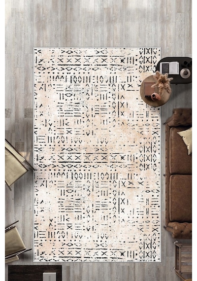 West Home Dijital Baskı Yıkanabilir Kaymaz Taban Mutfak Halısı Salon Halısı Ve Yolluk Wh 548 Beige