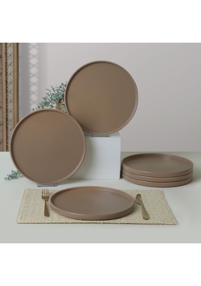 Mat Toprak Taupe Stackable Servis Tabağı 27 Cm 6 Adet 977 Çok Renkli