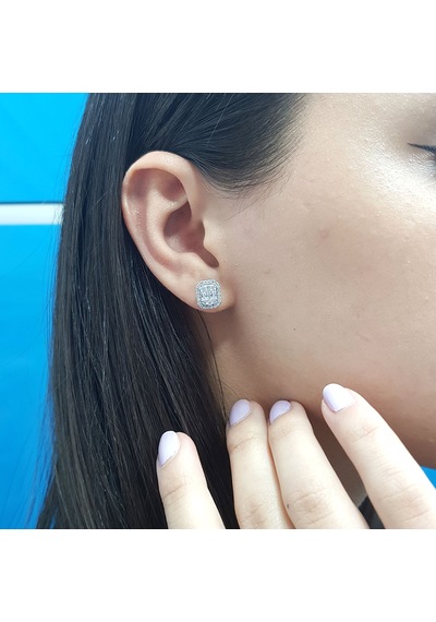 Lova 0,87 Karat Baget Pırlanta Küpe - 3010048