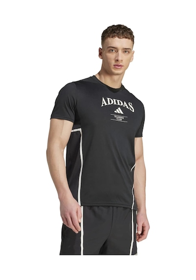 Adidas Designed For Training Heritage Erkek Siyah Bisiklet Yaka Tişört SIYAH