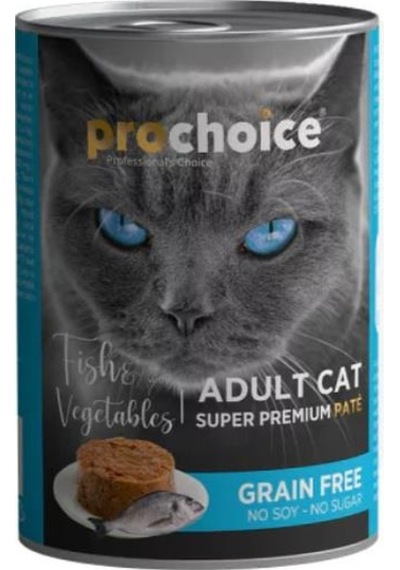Prochoice Balık Etli Sebzeli Tahılsız Ezme Yetişkin Kedi Konservesi 400 Gr
