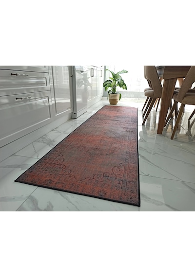 Eskitme Madalyon Desenli Kiremit Ve Antrasit Vintage Halı - 14924ou Kiremit Kırmızısı Ve Koyu Antrasi Eskitme Madalyon Desenli Kiremit Ve Antrasit Vintage Halı - 14924ou Kiremit Kırmızısı Ve Koyu Antrasi