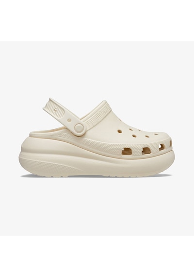 Crocs Classic Crush Kadın Krem Terlik Düz 207521 Krem